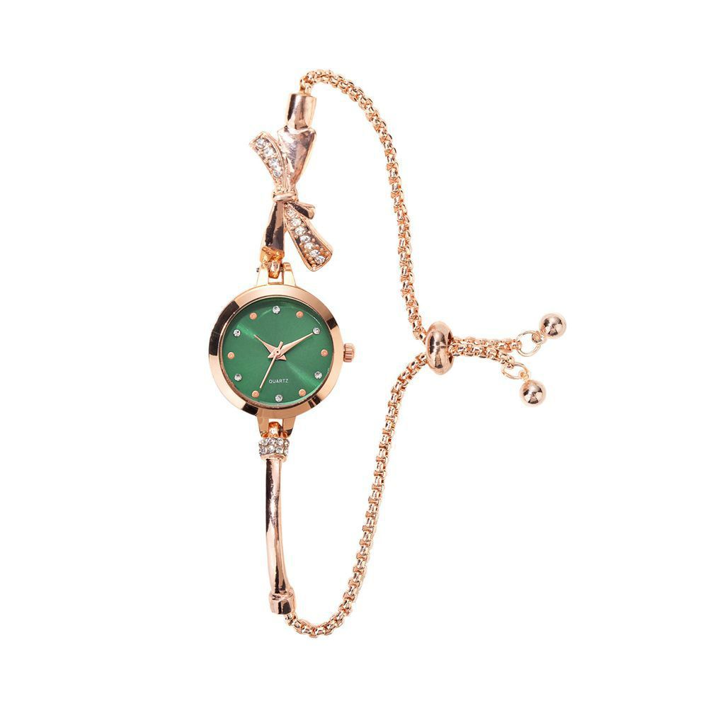 Free pull-out ladies bracelet female watch fashionable bow strap lazy bracelet quartz watch female