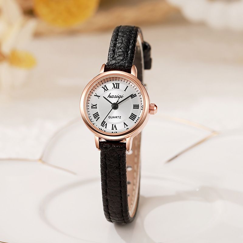 Hot sale simple ladies watch female ins style student niche retro literary all-match Roman numeral belt female watch