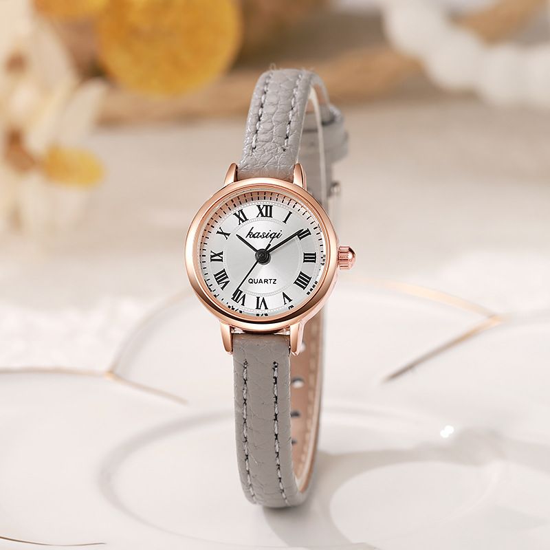 Hot sale simple ladies watch female ins style student niche retro literary all-match Roman numeral belt female watch