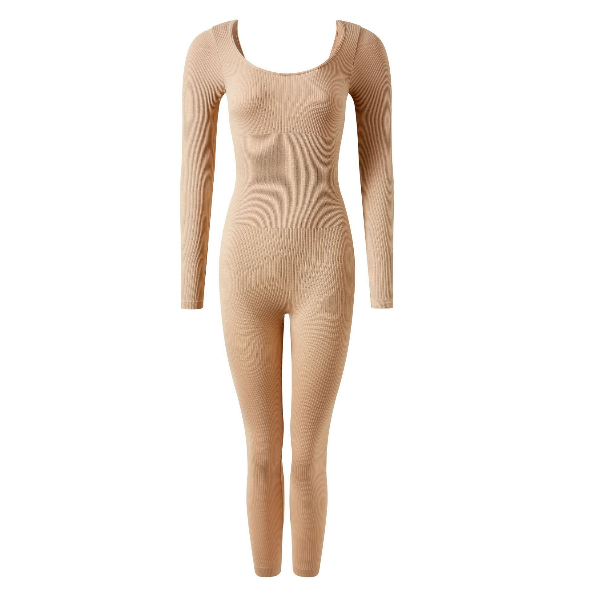 Postpartum body shaping jumpsuit with waist cinching and waist cinching features, hip lifting pants, chest support, and tight fitting jumpsuit