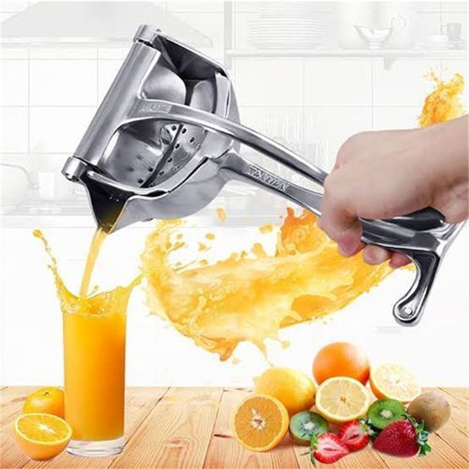 Lemon Squeezer Stainless Steel, Manual Juicer Citrus Lime Orange Fruit Squeezer Heavy Duty Ergonomic Handle Labor-saving Large Capacity Juice Press Hand Handheld Juicer