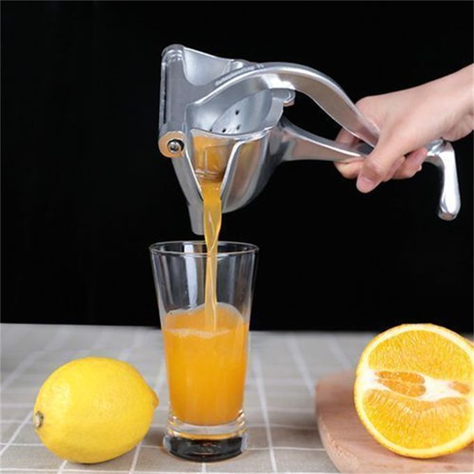 Lemon Squeezer Stainless Steel, Manual Juicer Citrus Lime Orange Fruit Squeezer Heavy Duty Ergonomic Handle Labor-saving Large Capacity Juice Press Hand Handheld Juicer