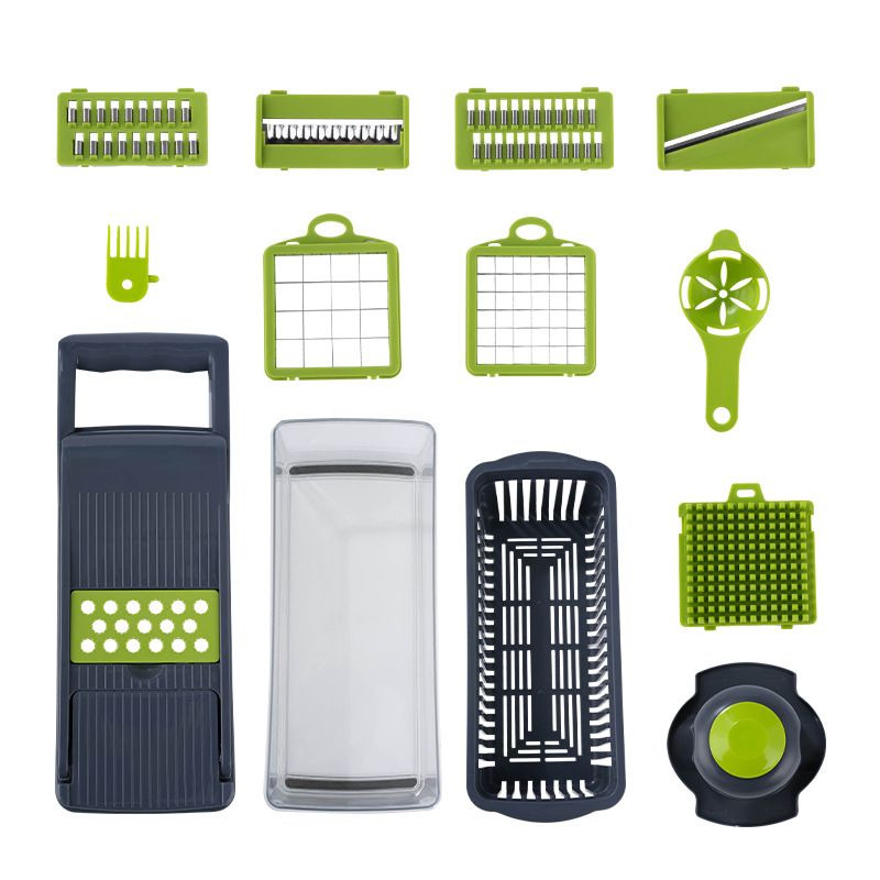 NEW 14 in 1 Multifunction Vegetable Cutter Food Slicer Dicer Nicer Vegetable Fruit Peeler Chopper Cutter Carrot Cheese Grater