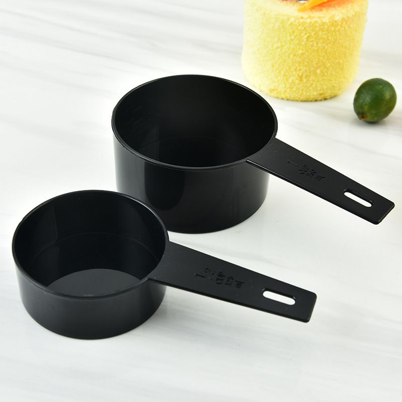 Measuring Cup & Spoon, Set of 10, Plastic, Black