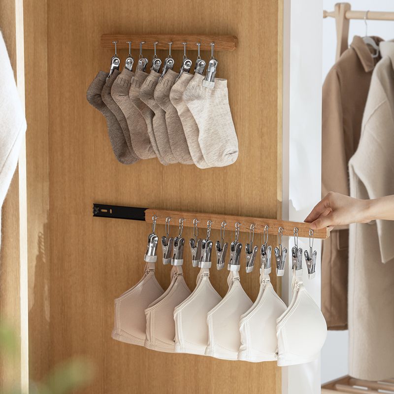 1 pack valet rods for closets,pull out closet rod pants rack for closet and bra hanger pull out valet rod closet with 8 Hooks,closet valet rod slide out,closet hanging rod