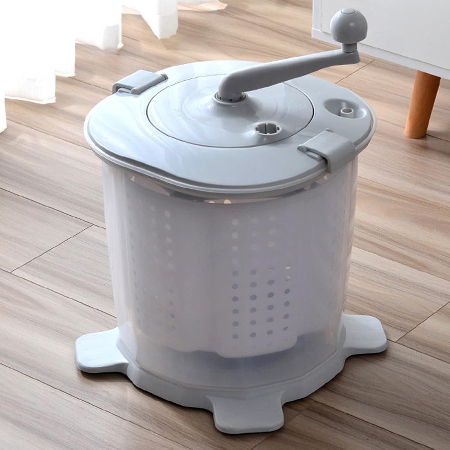 Portable Mini Washing Machine, 1200RPM Fast Dry Manual Hand Clothes Washer, Small Clothes Folding Washing Machine for Underwear Baby Clothes Socks