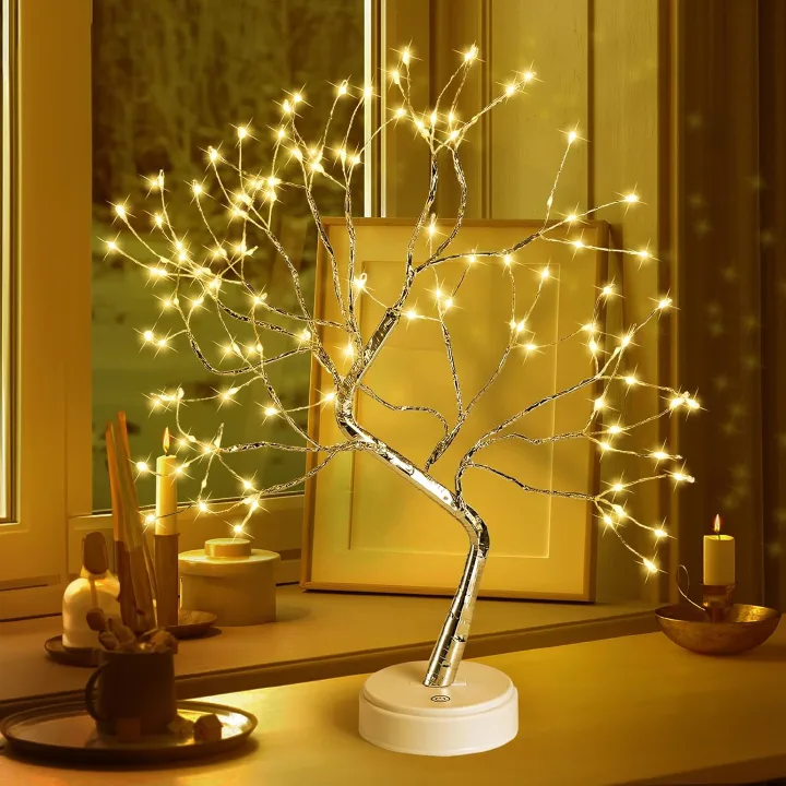 108 Led Twinkle Decorative Lamp, Usb/Battery Powered Touch Switch Fairy Lights Twinkling Bedroom Decor Lamp With Warm Light Color,  Aesthetic Room Decor,Adjustable Tree Branches Lights
