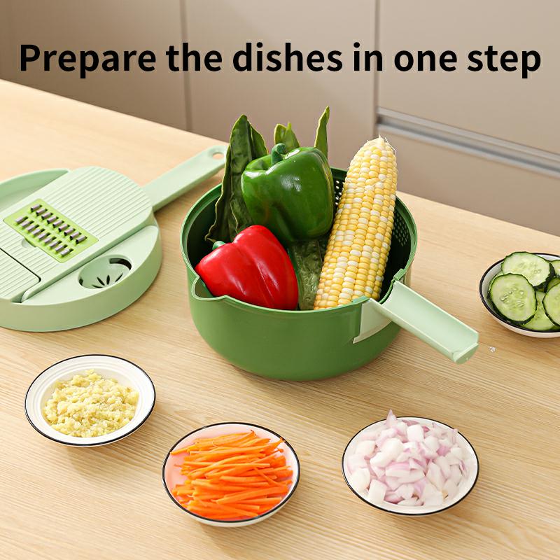 Vegetable Chopper Multi-Functional Stainless Steel Vegetable Fruit Cutter 13 in 1professional food Choppermultifunctional Vegetable Chopper and Slicer Household Kitchen Dicer Slicing Shredding