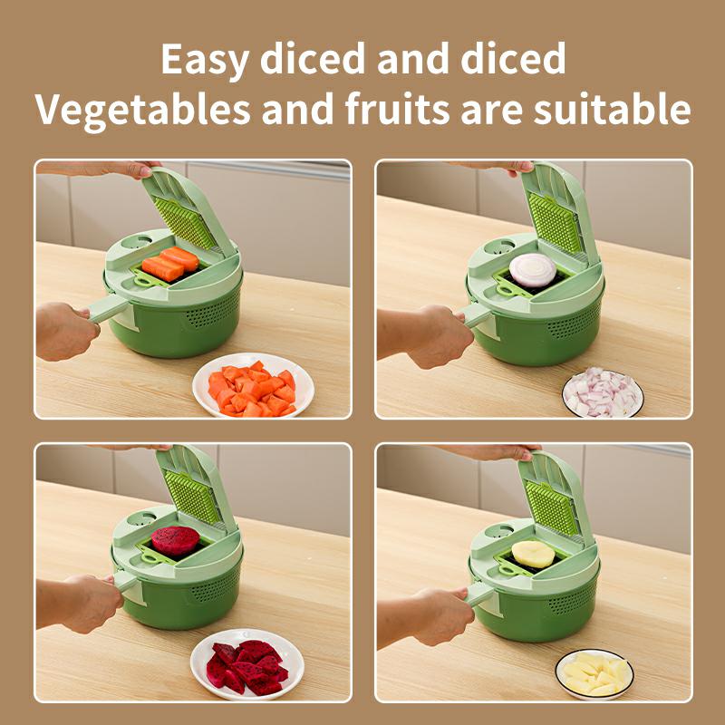 Vegetable Chopper Multi-Functional Stainless Steel Vegetable Fruit Cutter 13 in 1professional food Choppermultifunctional Vegetable Chopper and Slicer Household Kitchen Dicer Slicing Shredding