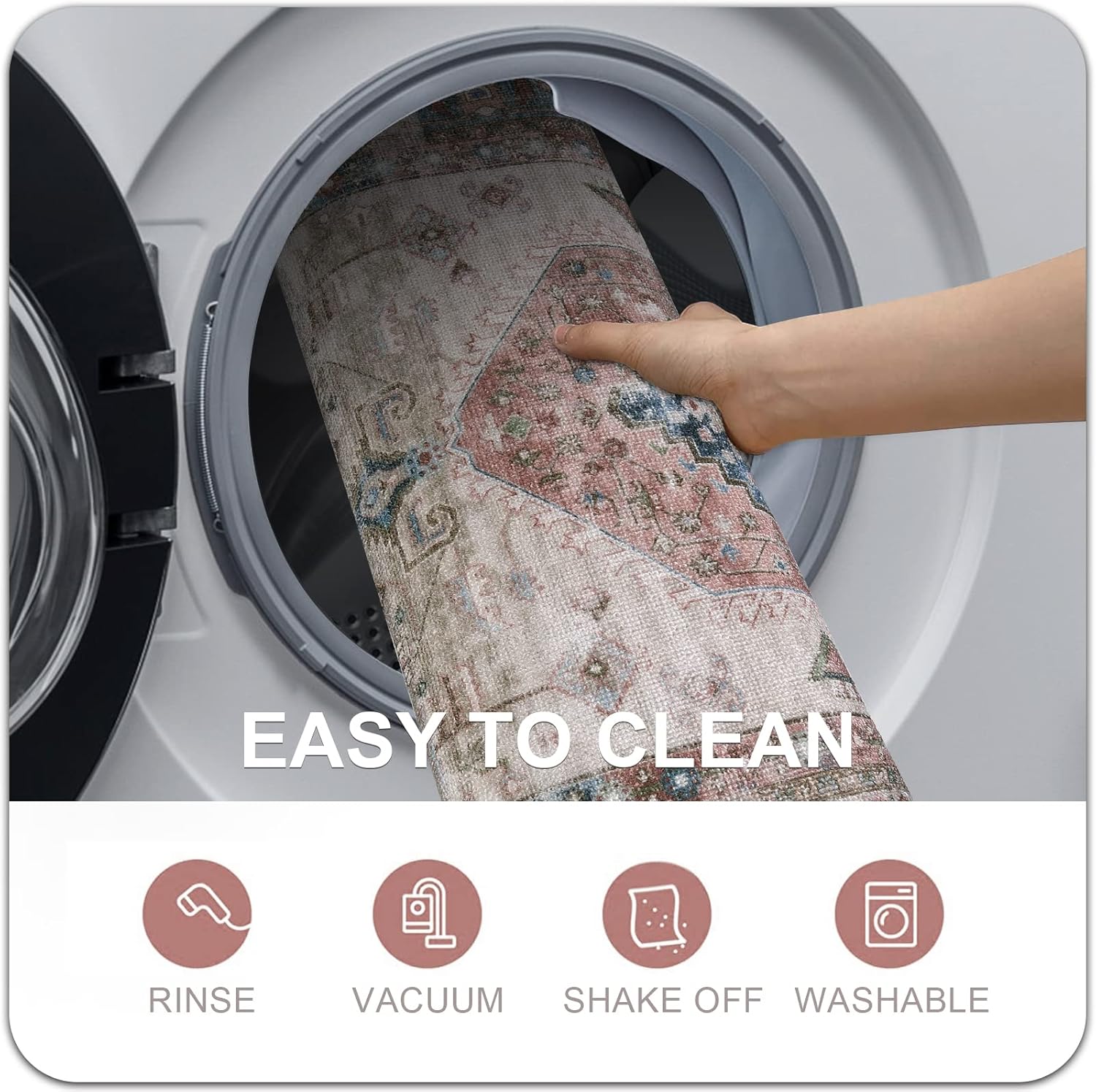 Washable Interior Doormat, Non-Slip Vintage Floor Mat 50.80cm x 81.28cm Area Carpet Quick Absorption Entrance Carpet Distressed Front Doormat, Welcome Mat Entrance Carpet Doormat for Kitchen Home Pati