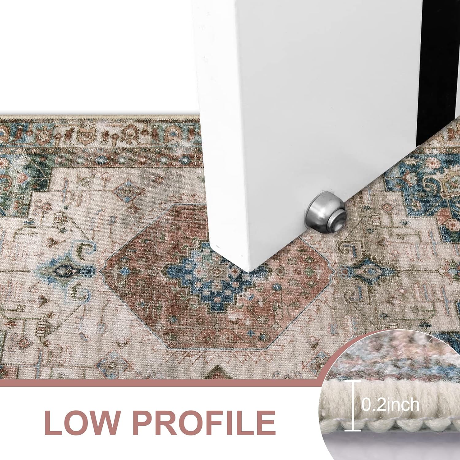 Washable Interior Doormat, Non-Slip Vintage Floor Mat 50.80cm x 81.28cm Area Carpet Quick Absorption Entrance Carpet Distressed Front Doormat, Welcome Mat Entrance Carpet Doormat for Kitchen Home Pati