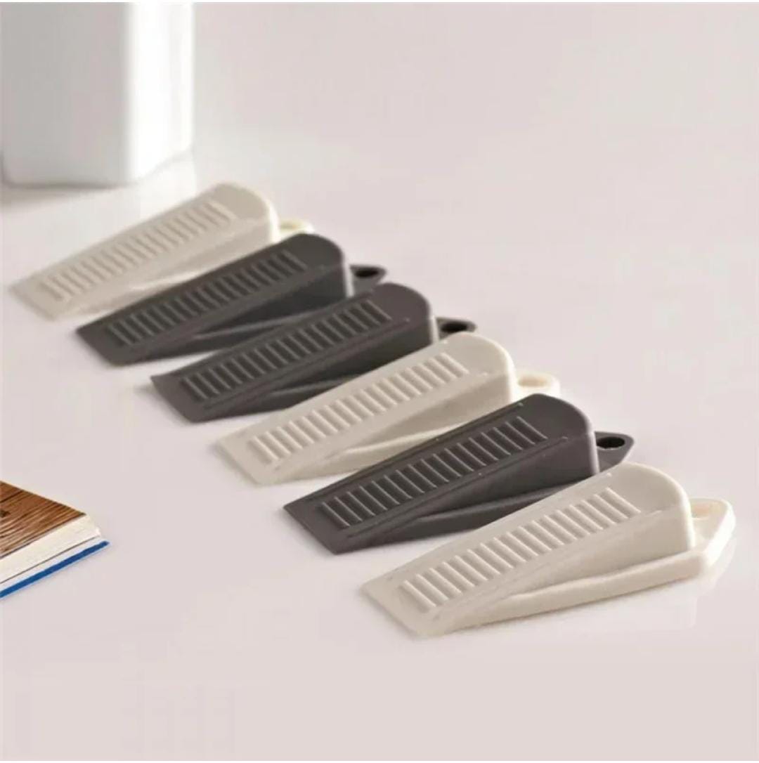 Plastic Door Wedge Stopper Or Door Jammers Set  With a door wedge set, this won't happen to you anymore. Spread wedges on the front door and on all doors in your apartment.