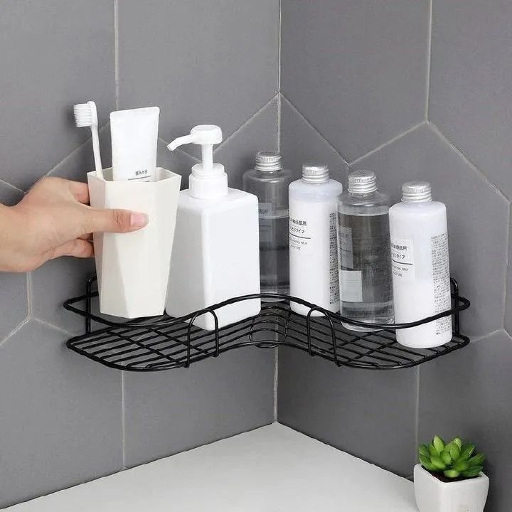 Bathroom Shelf Shower Shelves Shampoo Storage Rack Kitchen Storage Holder Punch-Free Wall Mounted Organizer Bathroom Accessories