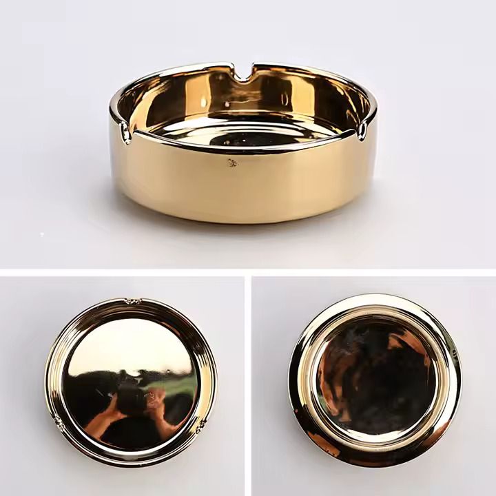 Ceramic  Home gold Ash tray
