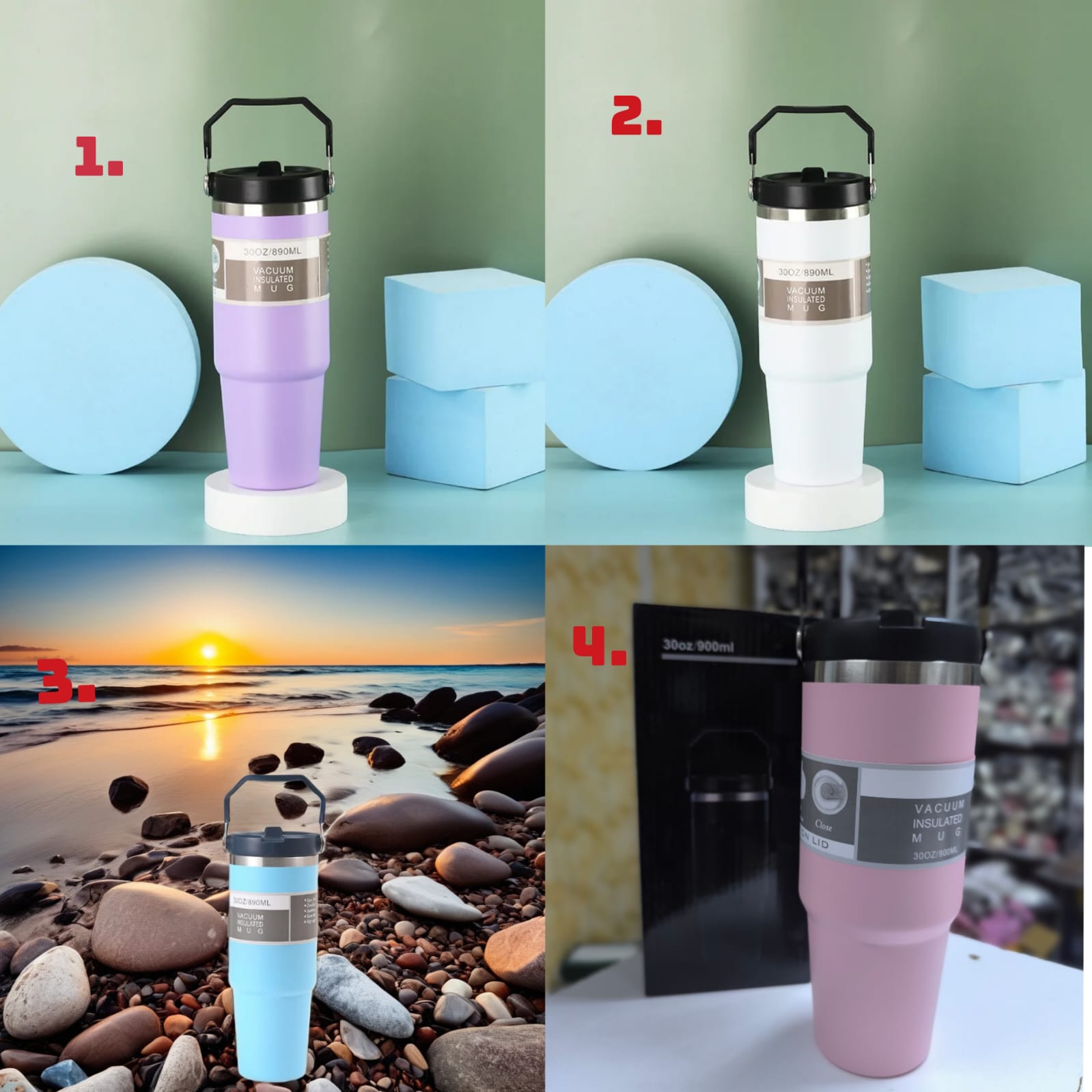‼️‼️ New in‼️

♦️ Unbreakable Stanley cup



*Keeps both hot and cold*



 *Pink, purple, white, sky blue* 



Price per pc: ‼️ *



Available at the shop ✅