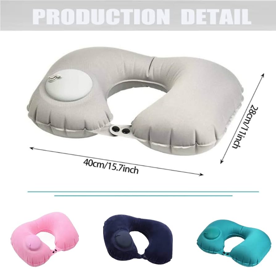 ✈️ Travel in Comfort, Arrive in Style! 🌍💤

Inflatable Travel Neck Pillow now available!
🎨 Colors: Pink | Navy Blue | Grey | Emerald

🛫 Compact, lightweight & easy to carry
💨 Inflates in seconds –