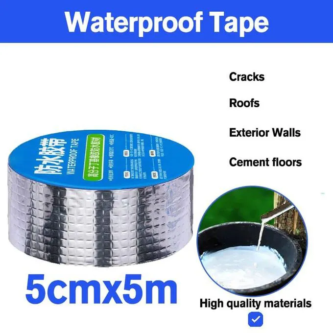 Butyl Tape Waterproof Sealing Tape Aluminum Foil Tape, for RV Repair, Window, Silicone, Glass & EDPM Roof Leak Patching, Boat and Pipe Sealing, Silver ( 5cm by 5meters)