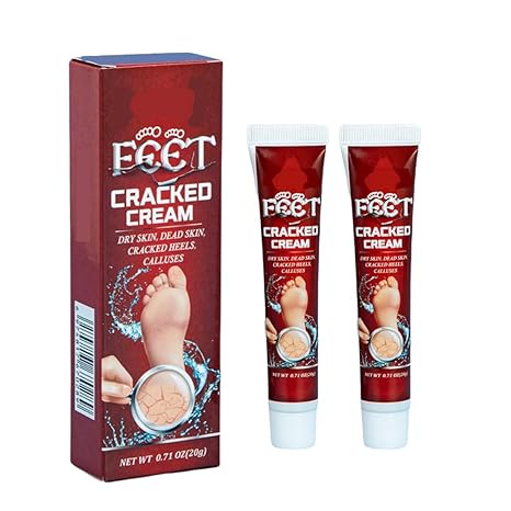 Cracked Heel Repair Cream, 20g Foot Moisturiser Cream for Dry Cracked Heels, Hard and Rough Skin on the Feet, Foot Care Heel Balm, Smoother Feet in 1 Night (Pack of 1)