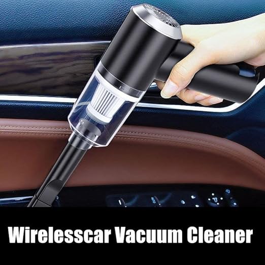 2 In 1 HEPA Filter Car Vacuum Cleaner 120W High-Power Handheld Wireless Vacuum Cleaner Home Car Dual-Use Portable Usb Rechargeable Set Of 1 Black