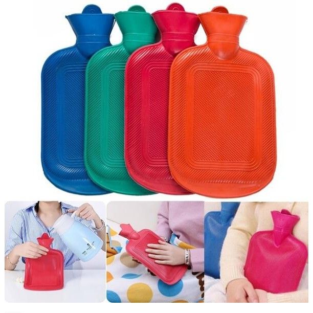Pain Relief Rubber Hot Water Bottle/Bag Non-Electric Hot Water Bag (Multicolor) - 2pcs