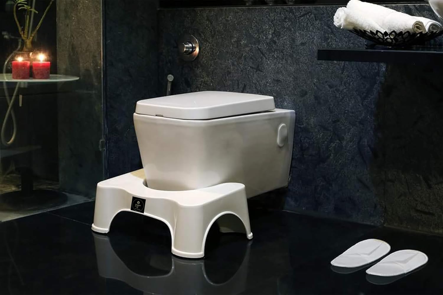 Toilet Foot Stool, Poop Stool Toilet Stool Adult, Poop Foot Stool For Bathroom, Potty Stool Squat For Kids Seniors, Portable Toilet Poop Stool, Upgraded Thickened Sitting Posture Foot Stool (White)