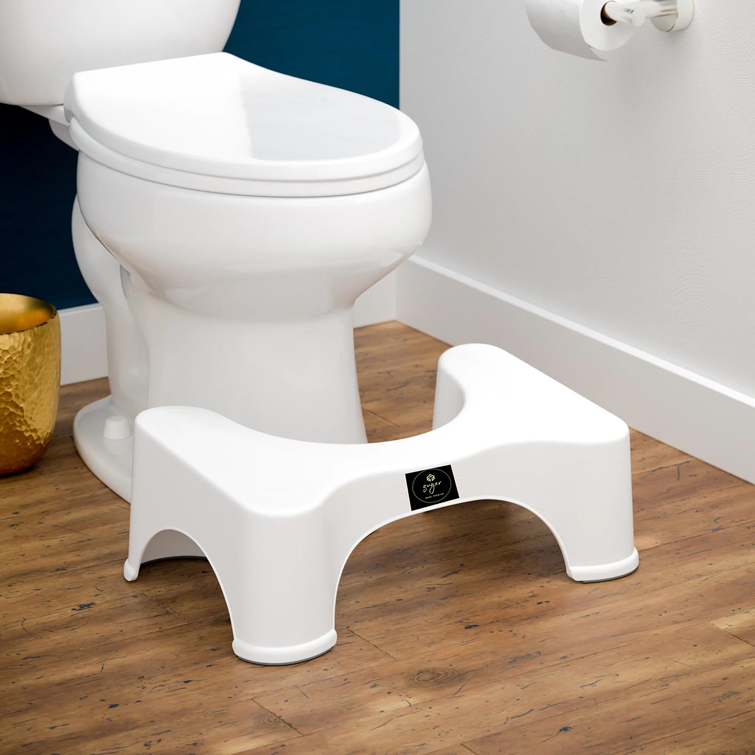 Toilet Foot Stool, Poop Stool Toilet Stool Adult, Poop Foot Stool For Bathroom, Potty Stool Squat For Kids Seniors, Portable Toilet Poop Stool, Upgraded Thickened Sitting Posture Foot Stool (White)