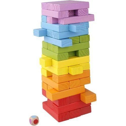 54pcs Jenga Blocks Coloured Wooden Blocks Toys Family Fun Game