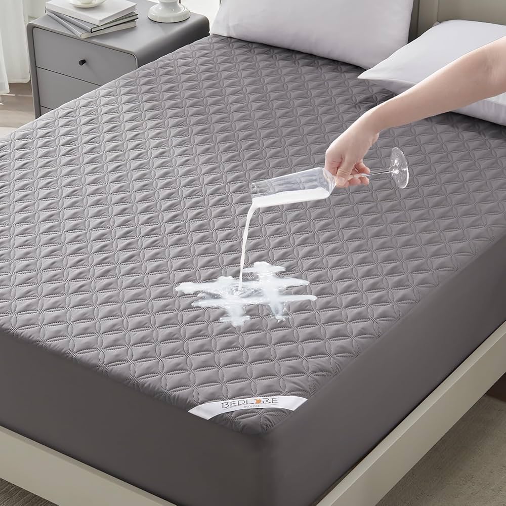 Quilted Mattress Protectors King Size - Hypoallergenic Deep Fitted Mattress Cover For Bed - Ultra Soft Waterproof And Breathable Mattress Topper For Bed - 5 X 6