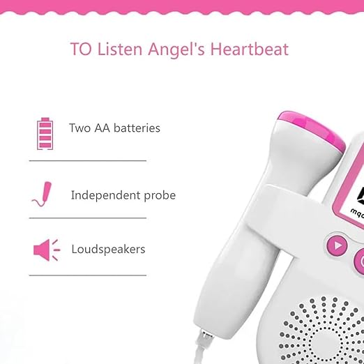 Portable Fetal Doppler Fetal Heart Rate Monitor Home Baby Fetal Heart Doppler Monitor for Pregnancy