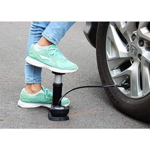 Bike Pump Mini Portable Bicycle Foot Pump With Pressure Gauge Bike Tire Air Pump With Gas Ball Needle For All Bike