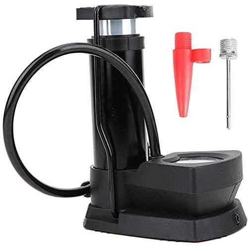 Bike Pump Mini Portable Bicycle Foot Pump With Pressure Gauge Bike Tire Air Pump With Gas Ball Needle For All Bike