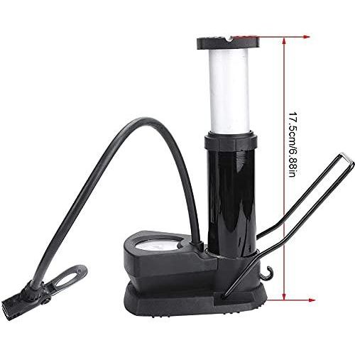 Bike Pump Mini Portable Bicycle Foot Pump With Pressure Gauge Bike Tire Air Pump With Gas Ball Needle For All Bike