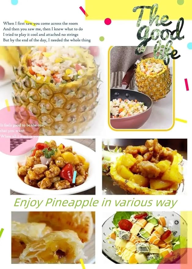 Pineapple Corer and Slicer Tool, Premium Pineapple Cutter and Corer, Stainless Steel Pineapple Peeler- [Reinforced sharp blades -Upgraded material-Easy to Use/Clean]- 2 pieces