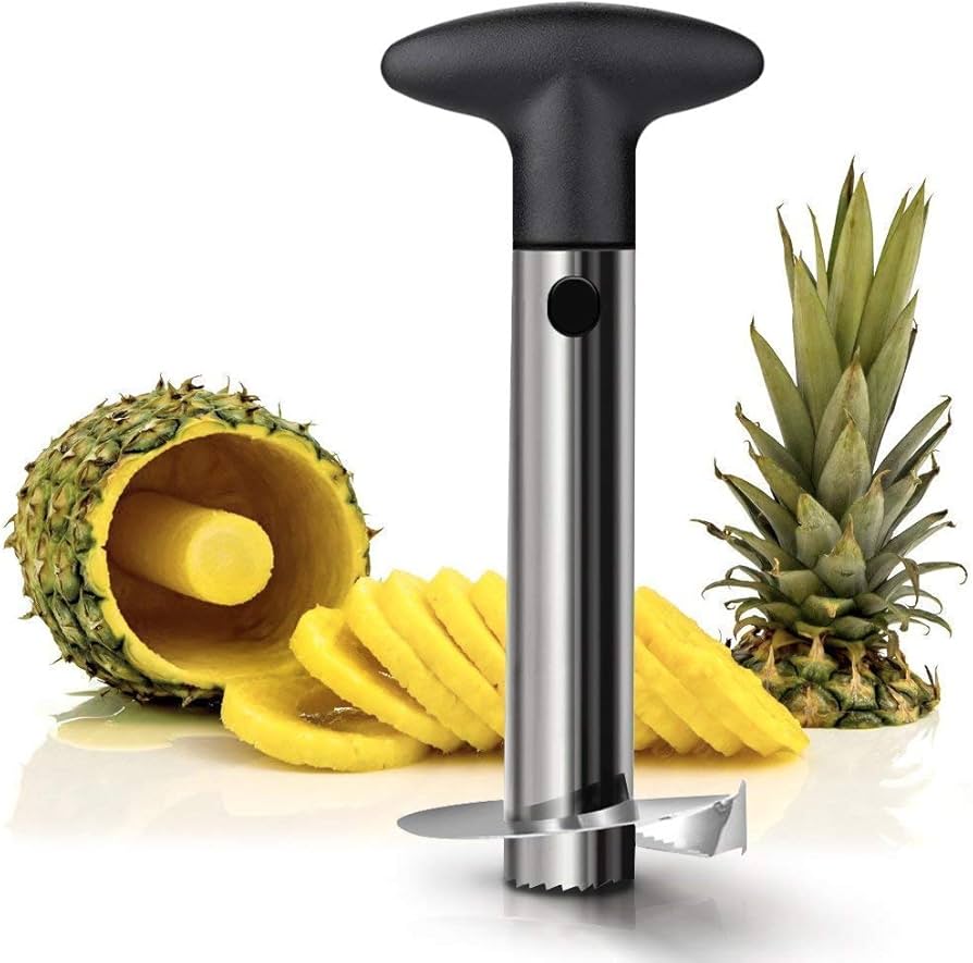 Pineapple Corer and Slicer Tool, Premium Pineapple Cutter and Corer, Stainless Steel Pineapple Peeler- [Reinforced sharp blades -Upgraded material-Easy to Use/Clean]- 2 pieces