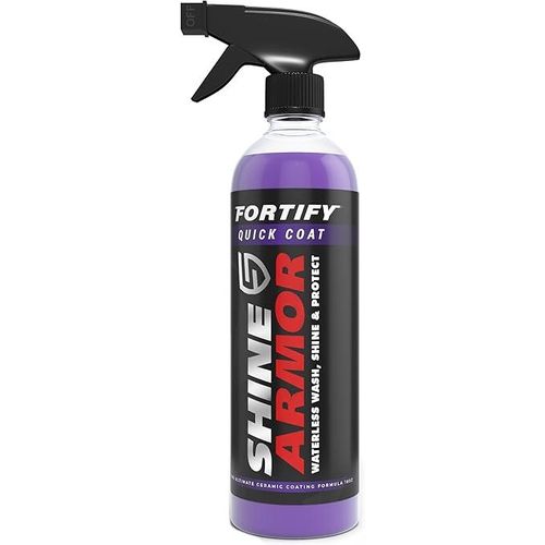 SHINE ARMOR Fortify Quick Coat High Performance Ceramic Coating, Car Wax Spray, Hydrophobic Top Coat Polish And Polymer Paint Sealant Protection For Vehicle Leather Seat, Tires, Bumpers