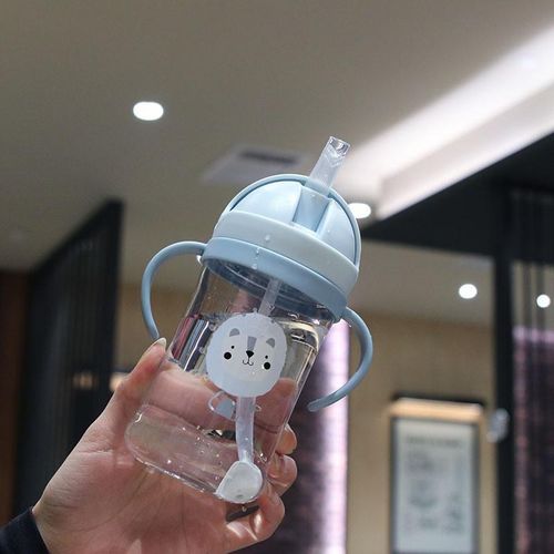 Toddler Sippy Cups, 250ml Kid Weighted Straw Cup With Handle, Leak-Proof Straw Sippy Cup For Baby, Slide , Eco-Friendly Sippy Cup With Straw, Training Cup For Drinking Water - 2 Pack