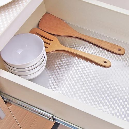 Aluminum Foil Self Adhesive DIY Kitchen Anti Oil Contact Paper Peel Stick Wall Stickers Waterproof Wallpaper Decal Stove Cabinets Countertops Sticker Drawer Shelve Liner Silver ( 60cm by 5 meters)