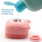 Body Scrubber with Soap Dispenser for Shower, 2 Pack Silicone Exfoliating Brushes, Soft Body Exfoliator, Bath Loofah for Babies, Kids, Women, Men and Pets - 2pieces