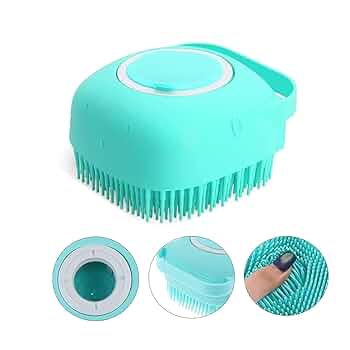 Body Scrubber with Soap Dispenser for Shower, 2 Pack Silicone Exfoliating Brushes, Soft Body Exfoliator, Bath Loofah for Babies, Kids, Women, Men and Pets - 2pieces