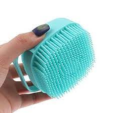 Body Scrubber with Soap Dispenser for Shower, 2 Pack Silicone Exfoliating Brushes, Soft Body Exfoliator, Bath Loofah for Babies, Kids, Women, Men and Pets - 2pieces