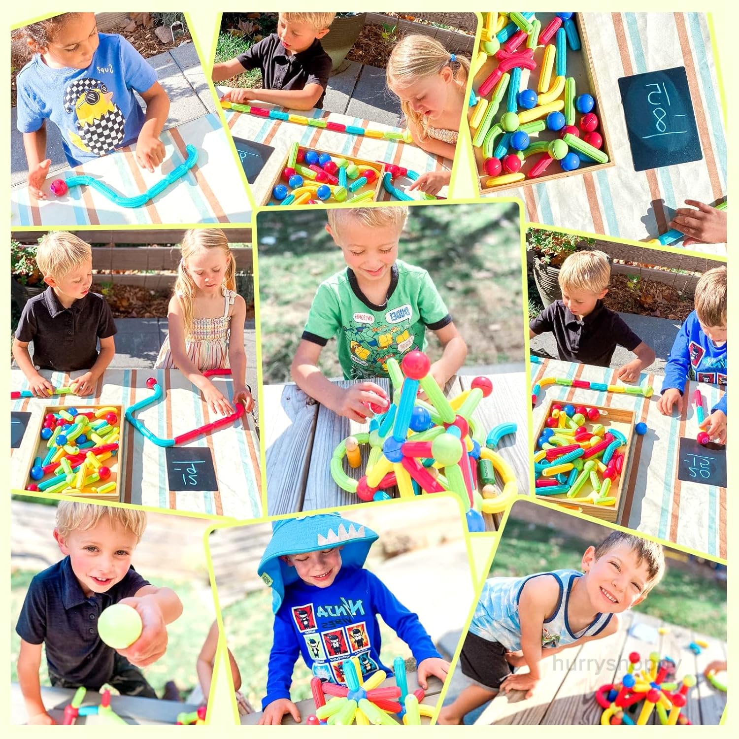 Magnetic Sticks 64 pcs Building Blocks for Kids, Magnetic Toys for Kids Girls Boys-3+ Years Magnetic Sticks with Balls Sticks Game Set Toddlers Educational Toys Multicolor
