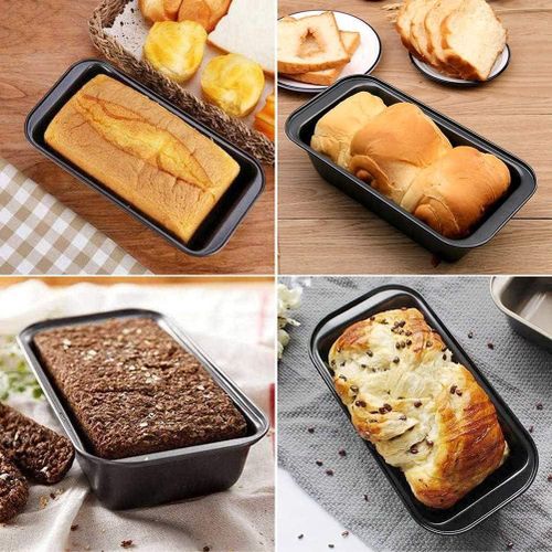 28 cm LOAF Pan Bread Pan Loaf Pans for Baking Bread, Black Nonstick Bread Pan Mold - 3 PIECES
