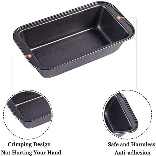 28 cm LOAF Pan Bread Pan Loaf Pans for Baking Bread, Black Nonstick Bread Pan Mold - 3 PIECES