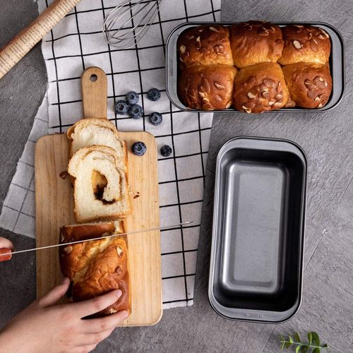 28 cm LOAF Pan Bread Pan Loaf Pans for Baking Bread, Black Nonstick Bread Pan Mold - 3 PIECES