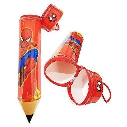 Pencil Shape Stationary Organizer Box Pen/Pencil Case Cartoon Printed Creative Design Box for Girls and Boys,Pencil Pouches, Stationary Pouches for Kid with Pencil Shape Pouch,(Set of 4, Multicolor)