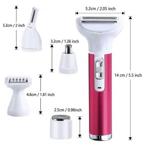 Electric Razor for Women,5 in 1 Women Electric Shaver, Body Hair Remover Epilator Bikini Trimmer Grooming Kit