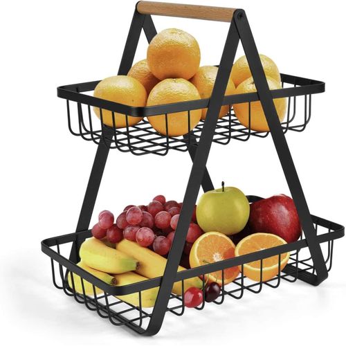 Share this product



2 Tier Fruit Basket, Countertop Fruit Bowl Bread Basket Vegetable Fruit Holder Organizer For Kitchen Storage