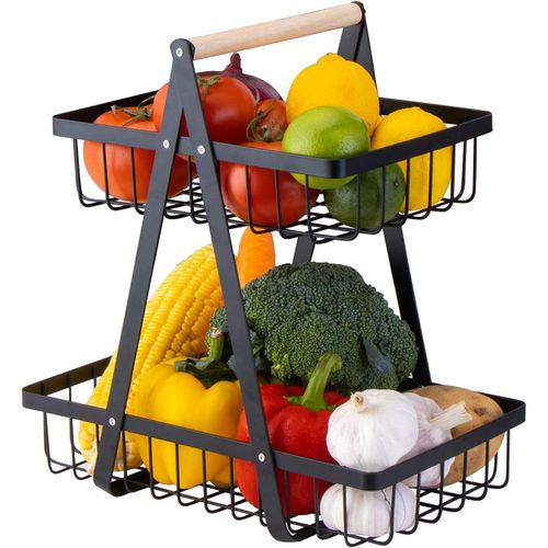 Share this product



2 Tier Fruit Basket, Countertop Fruit Bowl Bread Basket Vegetable Fruit Holder Organizer For Kitchen Storage