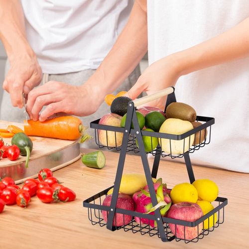 Share this product



2 Tier Fruit Basket, Countertop Fruit Bowl Bread Basket Vegetable Fruit Holder Organizer For Kitchen Storage