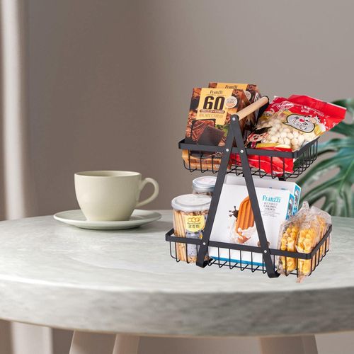 Share this product



2 Tier Fruit Basket, Countertop Fruit Bowl Bread Basket Vegetable Fruit Holder Organizer For Kitchen Storage